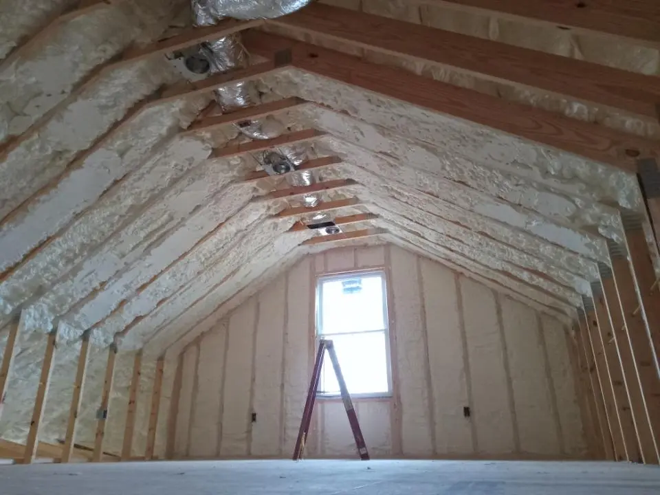 Spray foam roofing application for Crawl Space Insulation project in Kalamazoo